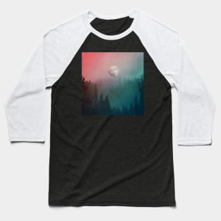 Misty Blue Forest 1 Baseball T-Shirt